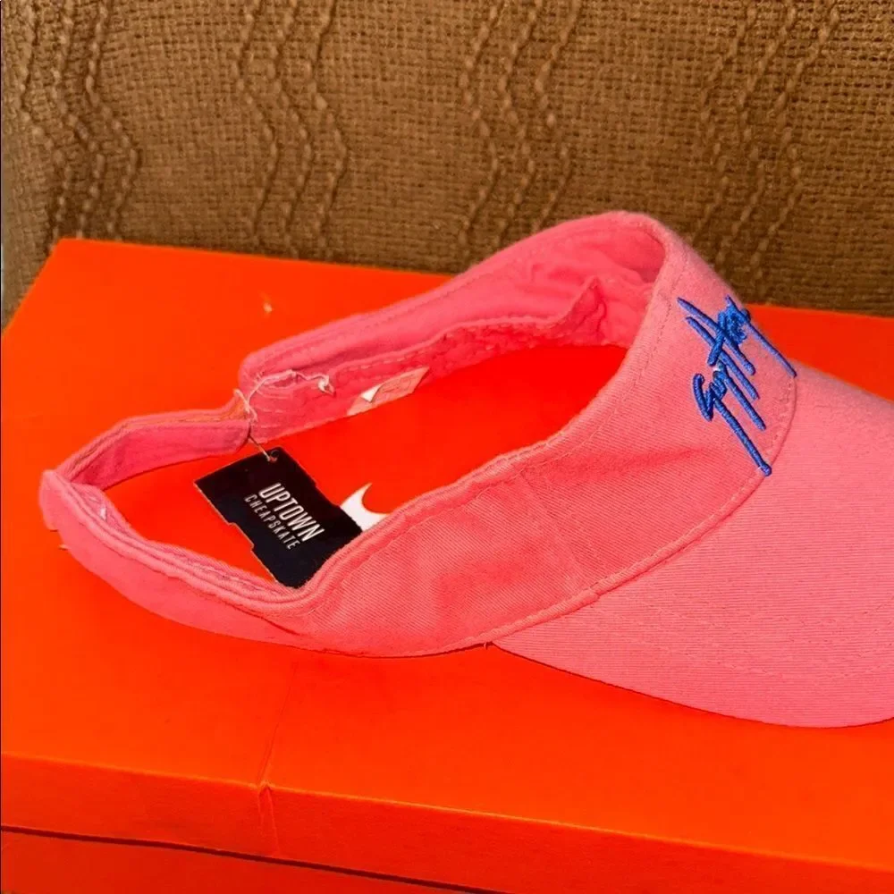 Guy Harvey Pink Visor with Blue Logo - Picture 4 of 4